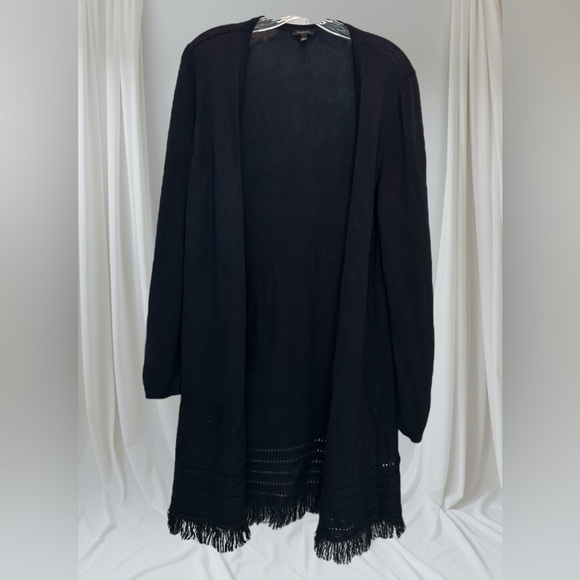 Talbots textured fringe cardigan - Picture 2 of 5
